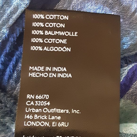 Free People We the Free Blue Plaid Cotton Cami Sleeveless Top Size Small - Picture 16 of 16